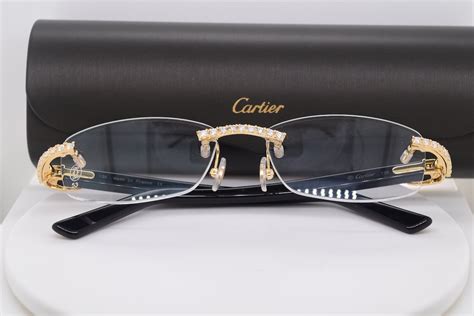 cartier glasses with diamonds